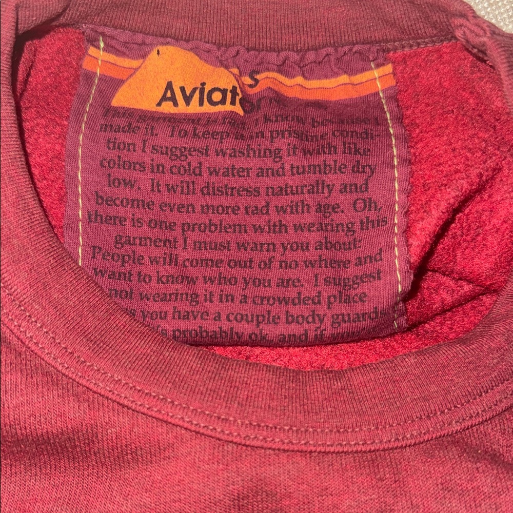 Aviator Nation Burgundy Sweatsuit set with Rainbow Accents - Picture 3 of 8